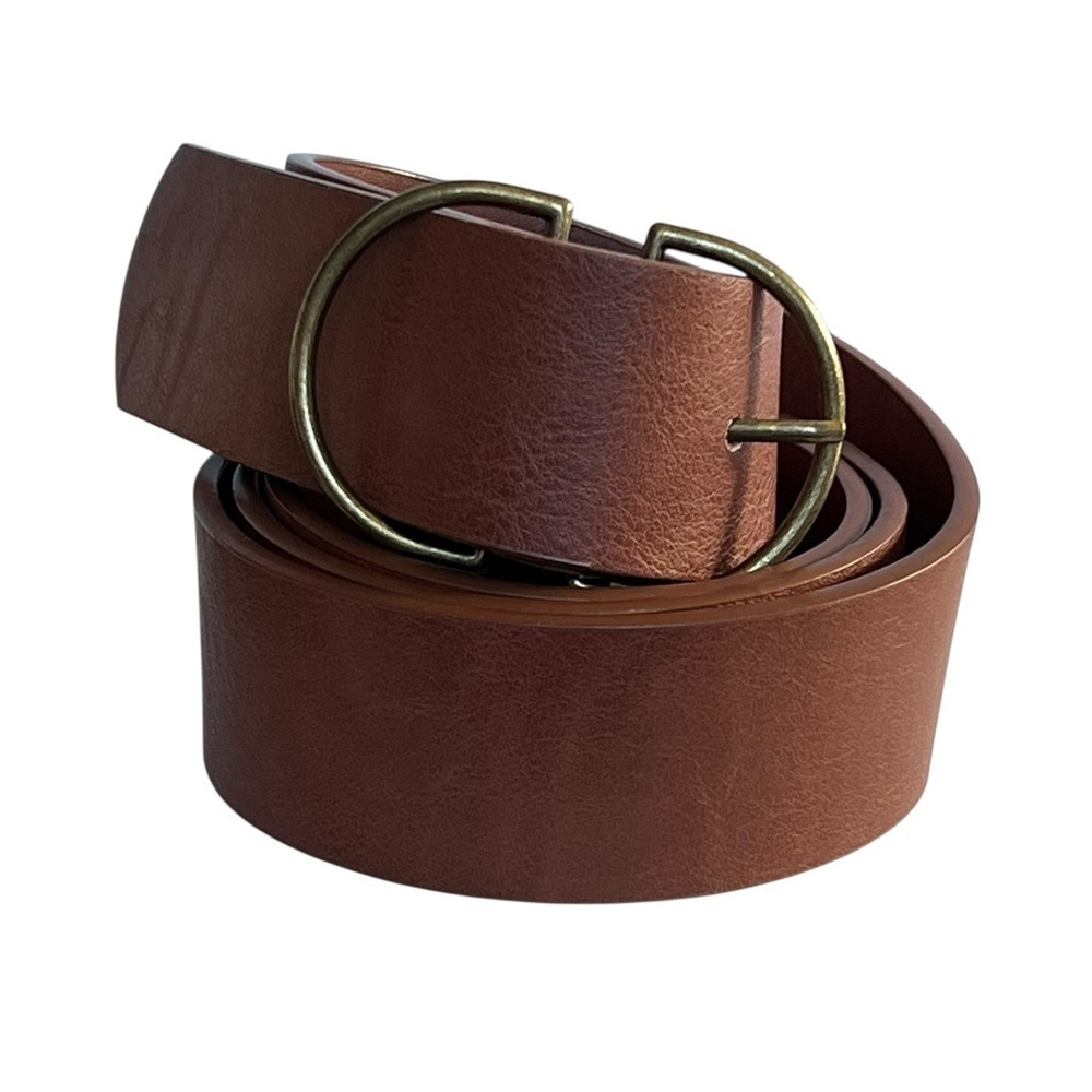 Unbranded Large XL Brown Faux Leather Classic Preppy Belt